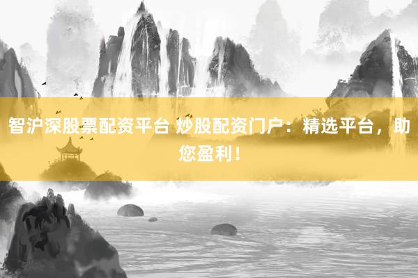 智滬深股票配資平臺 炒股配資門戶：精選平臺，助您盈利！