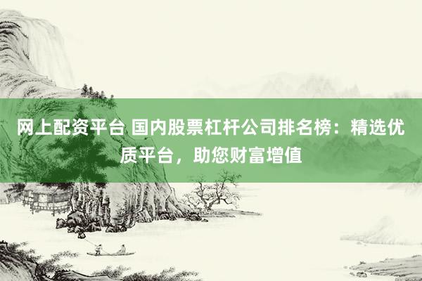 網(wǎng)上配資平臺(tái) 國(guó)內(nèi)股票杠桿公司排名榜：精選優(yōu)質(zhì)平臺(tái)，助您財(cái)富增值