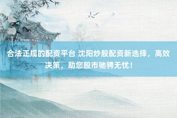 合法正規(guī)的配資平臺 沈陽炒股配資新選擇，高效決策，助您股市馳騁無憂！