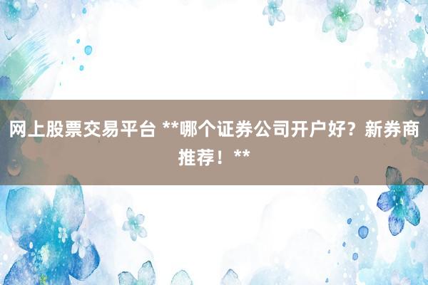 網(wǎng)上股票交易平臺(tái) **哪個(gè)證券公司開(kāi)戶好？新券商推薦！**