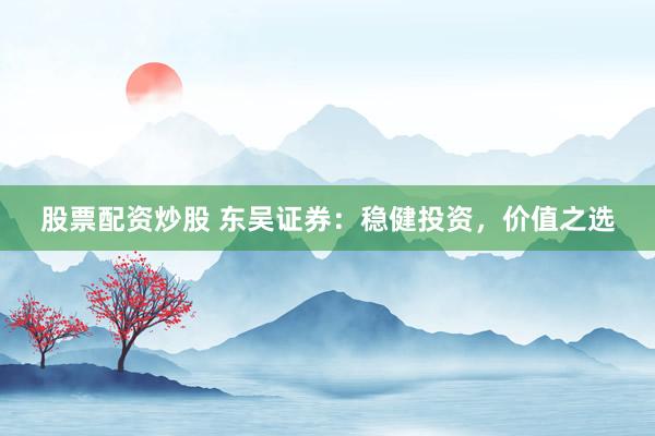 股票配資炒股 東吳證券：穩(wěn)健投資，價(jià)值之選