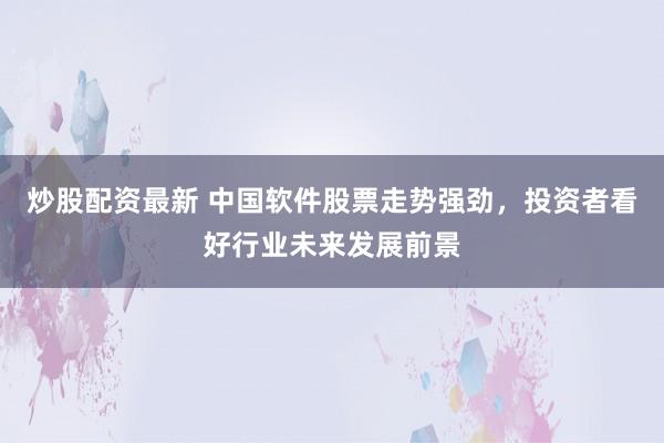 炒股配資最新 中國軟件股票走勢強勁，投資者看好行業(yè)未來發(fā)展前景